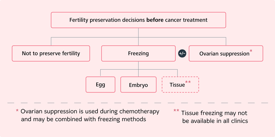Fertility preservation decisions before starting cancer treatment